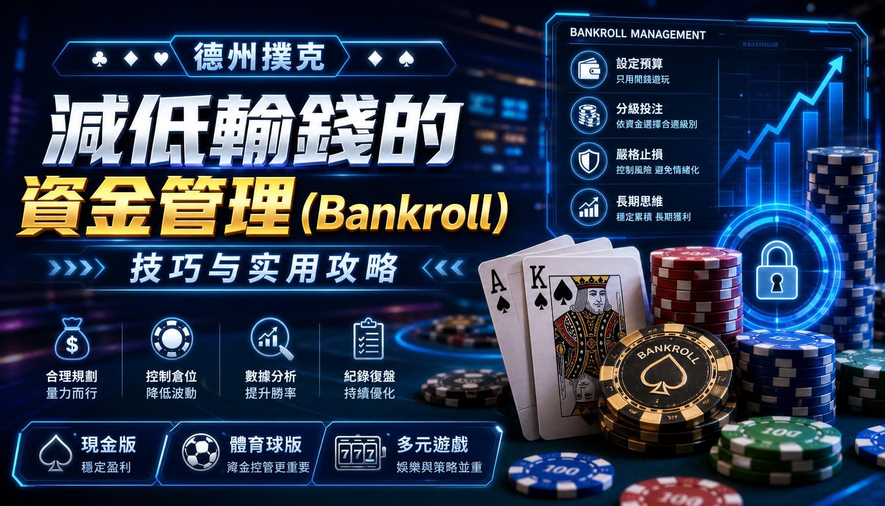 德州撲克減低輸錢的資金管理（Bankroll）技巧与实用攻略